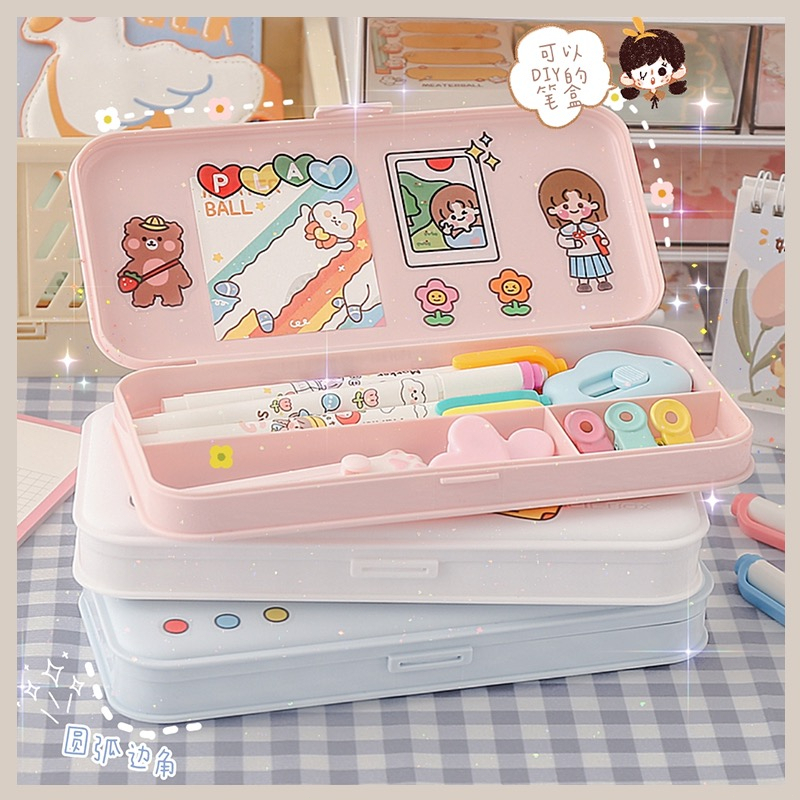 

COD✨Kotak Pensil /Minimalis Pencil Case /Aesthetic Siswa Tempat Pensil /Perlengkapan Sekolah/ Penyimpanan Kreatif Lucu Korea Tempa Alat Tulis-Yinmer