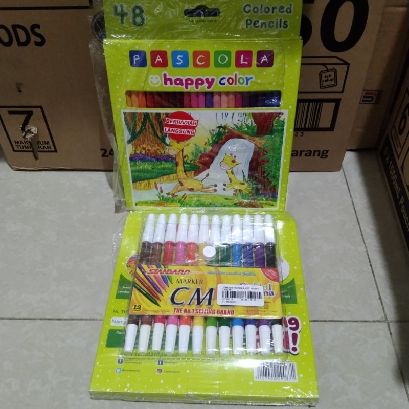 

Pascola pensil warna 48+12 spidol warna