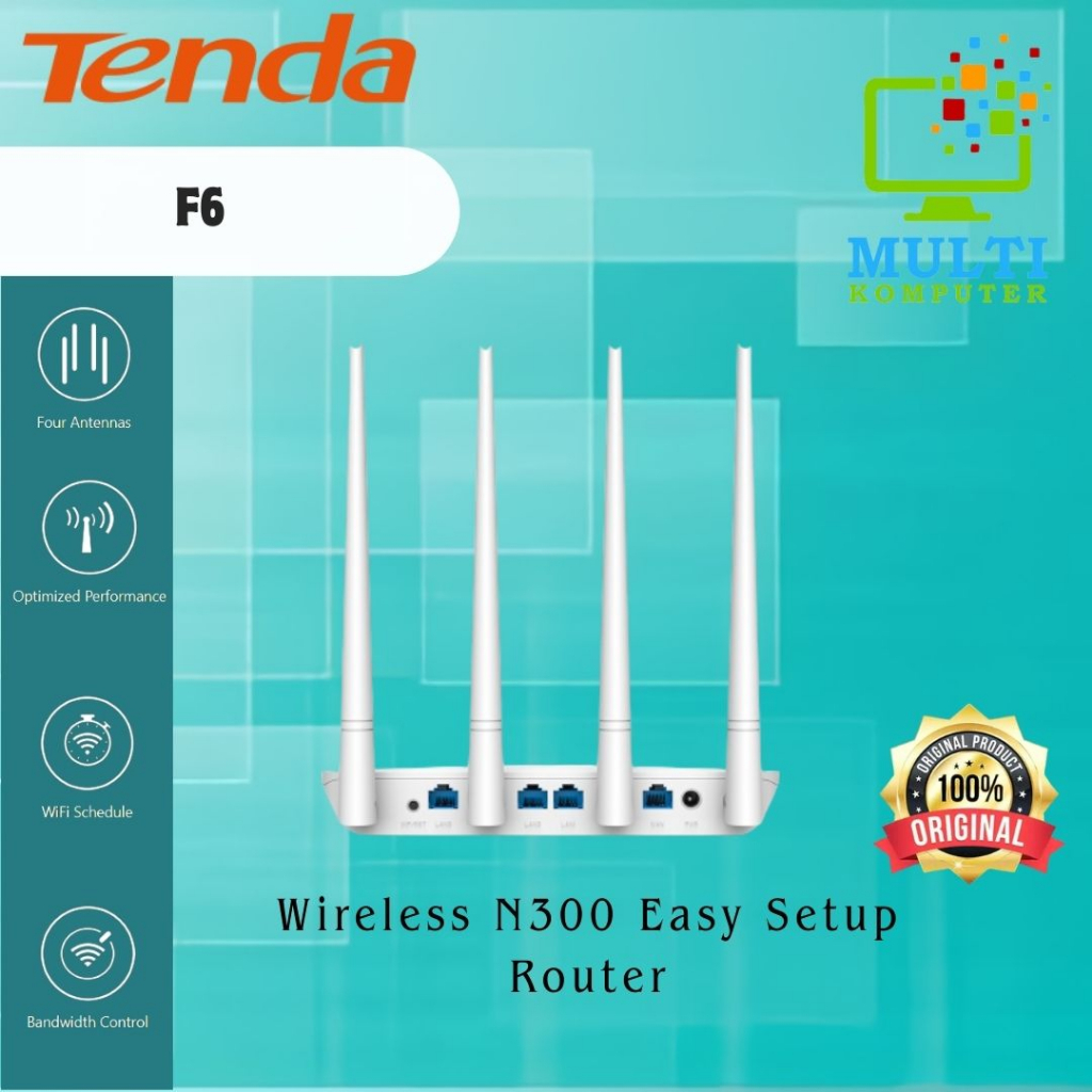 Routher Tenda F6 Wireless Router 4 Antena