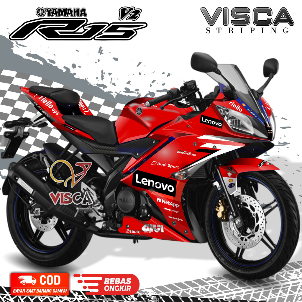 Decal R15 V2 Full Body - Stiker R15 V2 Full Body - Dekal R15 V2 Full Body - Striping R15 V2 Variasi 
