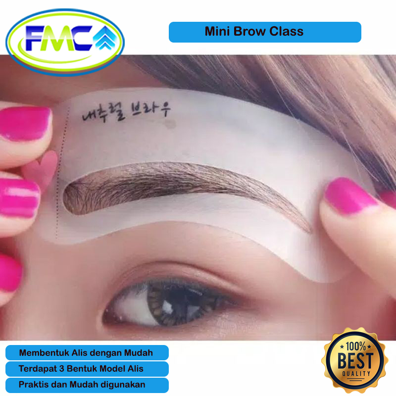 Cetakan Alis Instan 3in 1 Eyebrow Template Cetak Halis Mini Brow Praktis Waterproof Anti Air Murah