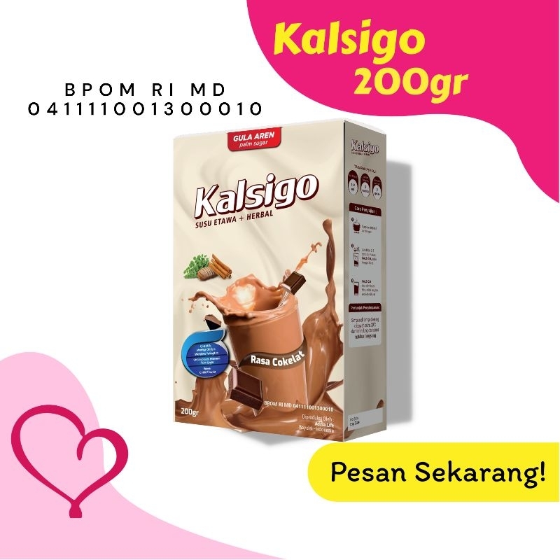 

KALSIGO 200gr BPOM SUSU KAMBING ETAWA RASA COKLAT