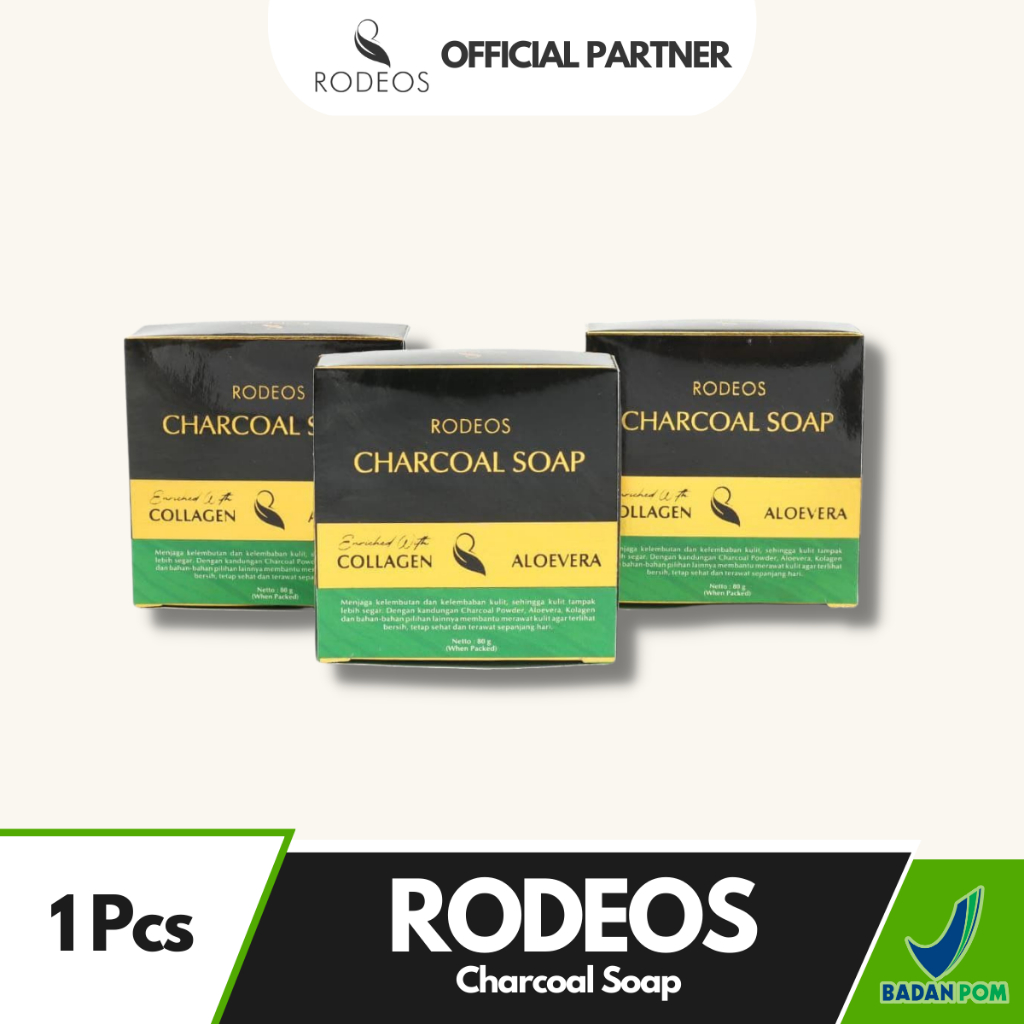 Rodeos Skincare  Sabun Muka Charcoal Perawatan Pria Pemutih Pencerah Wajah Pria Penghilang Jerawat Sabun Muka Cowok SM1