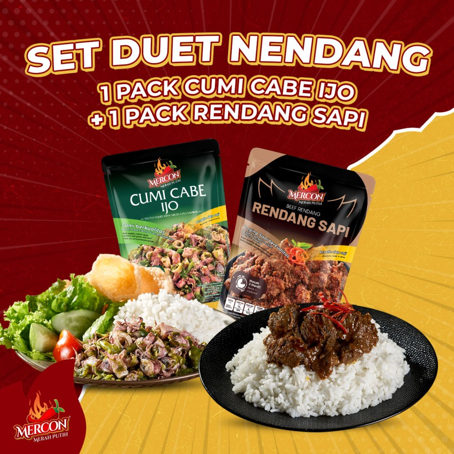 

MERCON MERAH PUTIH - SET DUET NENDANG CUMI CABE IJO + RENDANG