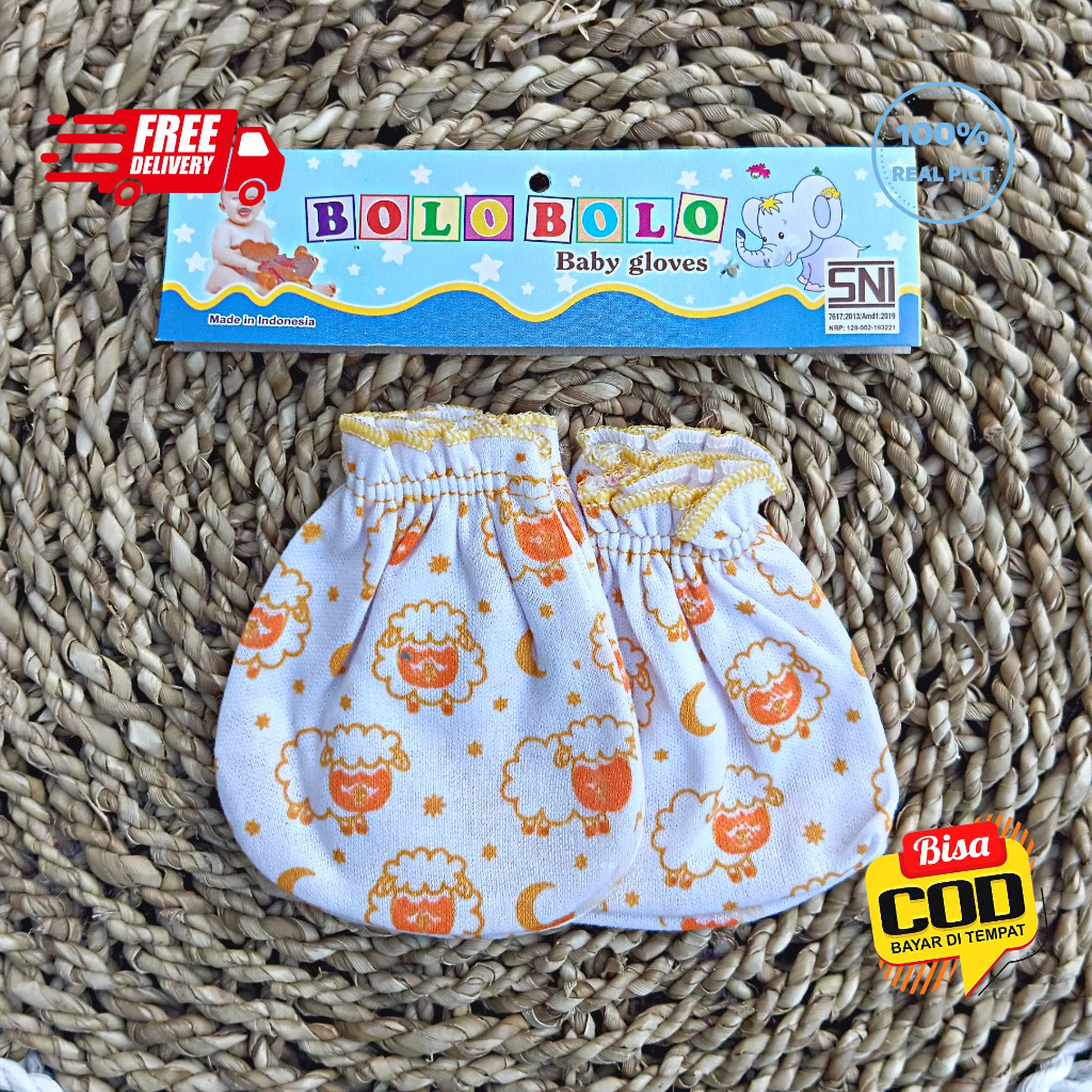 SALE 7.7 - 3 PCS Sarung Tangan 3 PCS Sarung Kaki Bolo-Bolo Serian MUSTARD