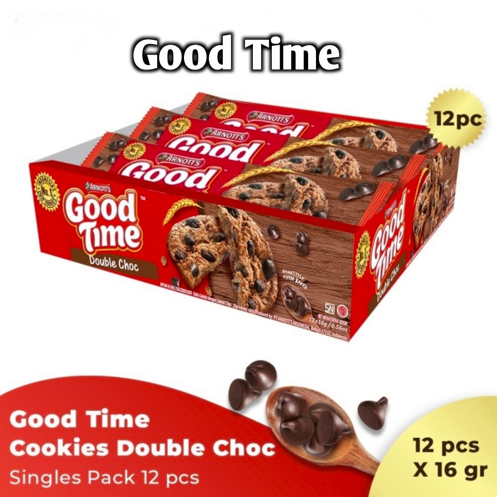 

GOOD TIME COOKIES CHOCOLATE 16 gr SINGLE PACK ( HARGA 1 PACK ISI 12 PCS )