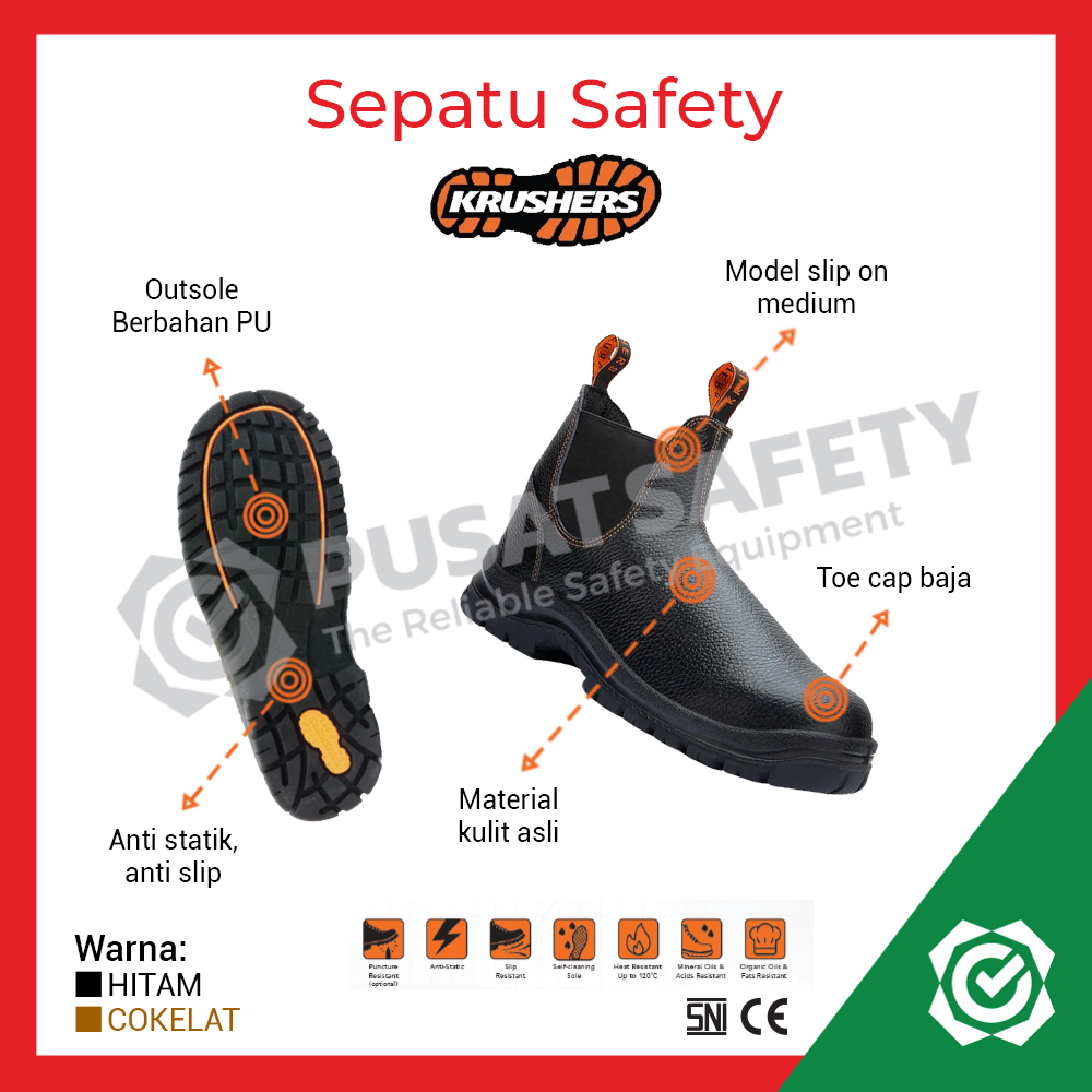 Sepatu Safety Kerja Proyek Krushers Nevada