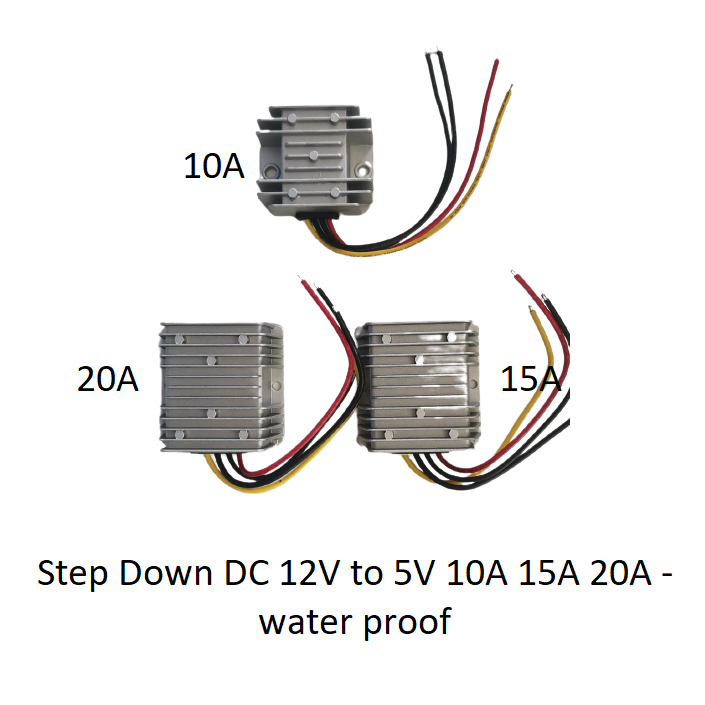 Step down DC 12V to 5V 10A 15A 20A StepDown Converter Buck Voltage LED water proof anti air 24v to 5