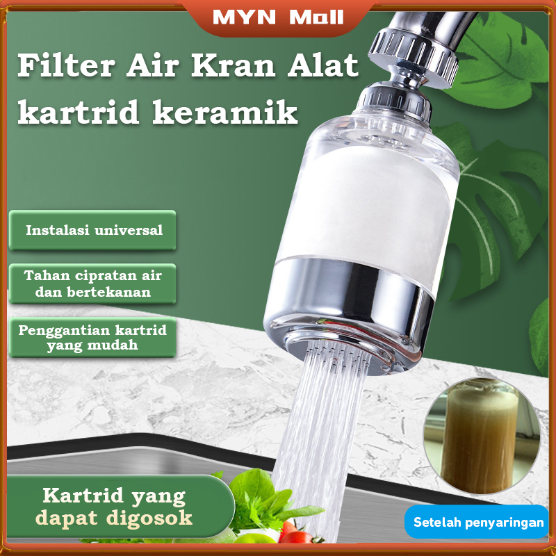 MYN Mall Filter Air Kran Alat / Filter Saringan Air kran Wash Cuci Piring/ Pemurni air kartrid keramik /Filter Keran Pemurni Air Untuk Kamar Mandi / Dapur