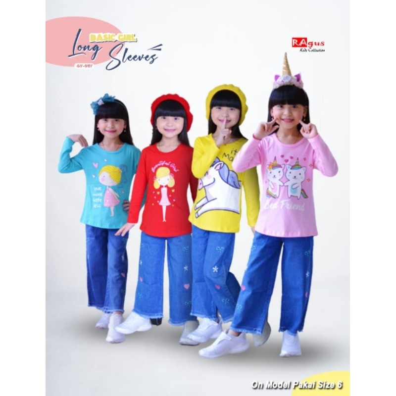 Kaos Anak Perempuan Lengan Panjang 6_14T