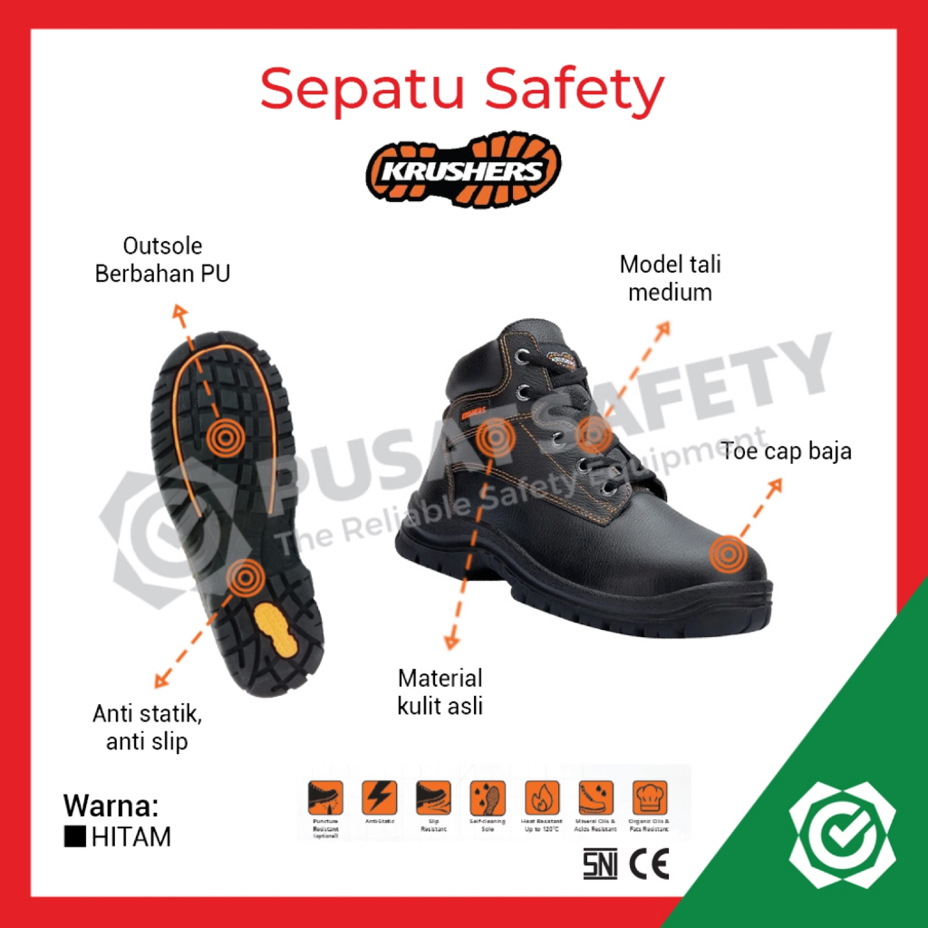 Sepatu Safety Kerja Proyek Krushers Dallas