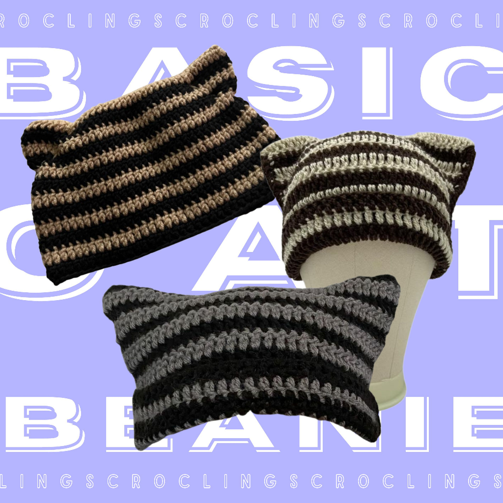 Basic Cat Ear Beanie - CROCHET