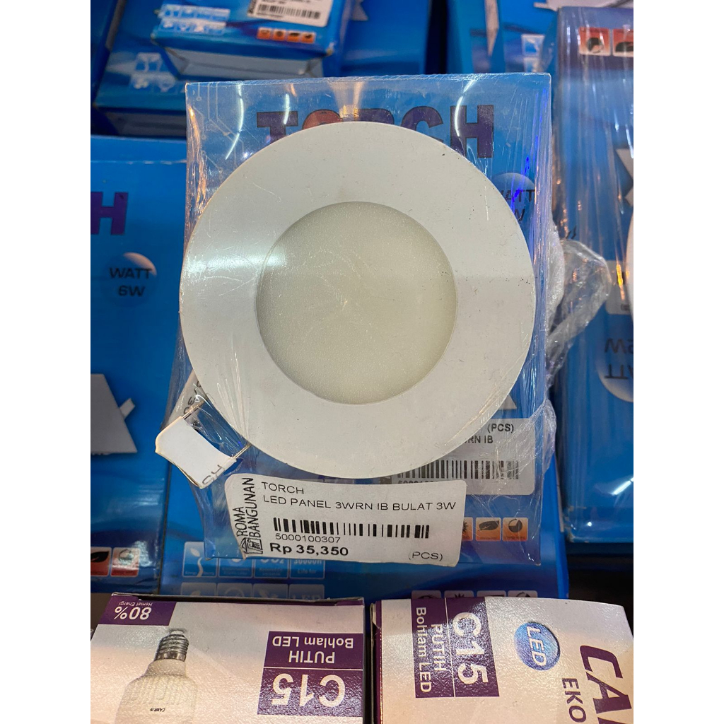 Torch Lampu Downlight LED Panel Bulat Panel Persegi 3 Watt / 6 watt / 9 watt / 12 watt / 18 watt