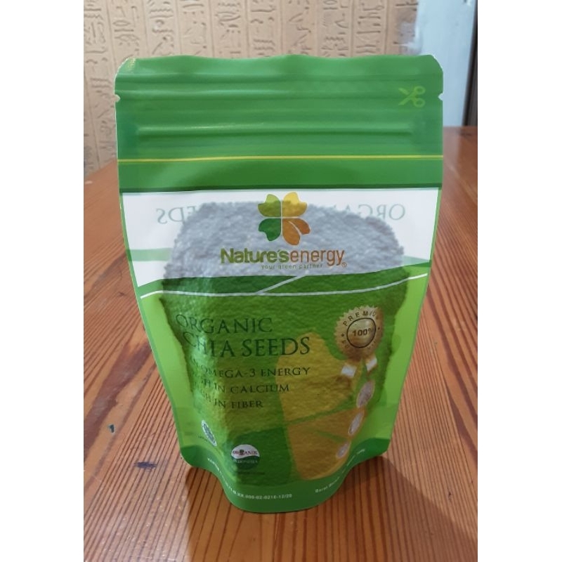 

Nature's Energy,Organic Chia Seeds - Black 100 gr.(Vegan Friendly)
