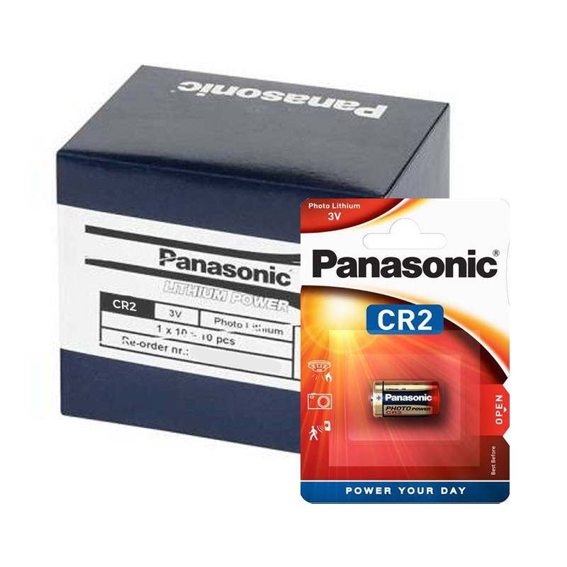 Baterai Panasonic CR-2 / CR2 3V Lithium Power 1 Box isi 10 Card Original