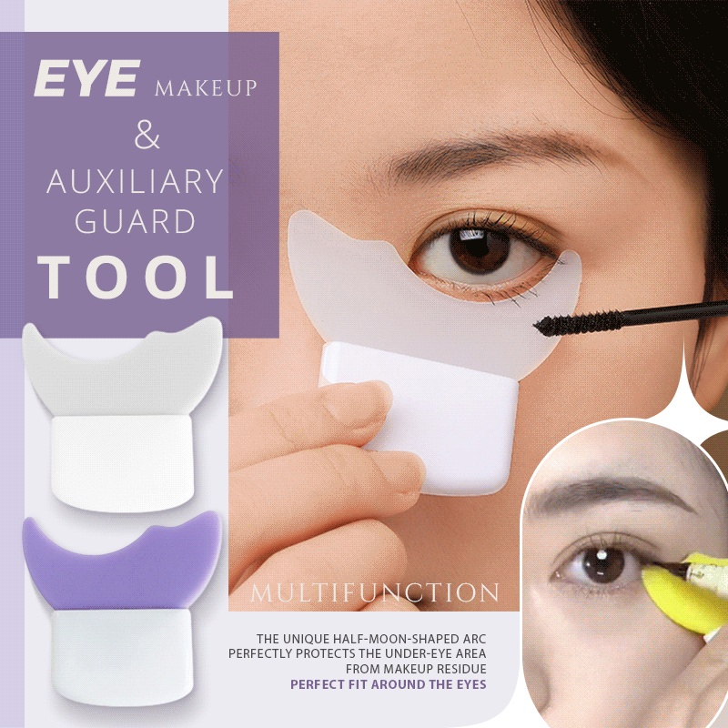 GP Alat Bantu Aplikator Maskara / Eyeliner / Eyeshadow 3 in 1 Bahan Silikon Reusable