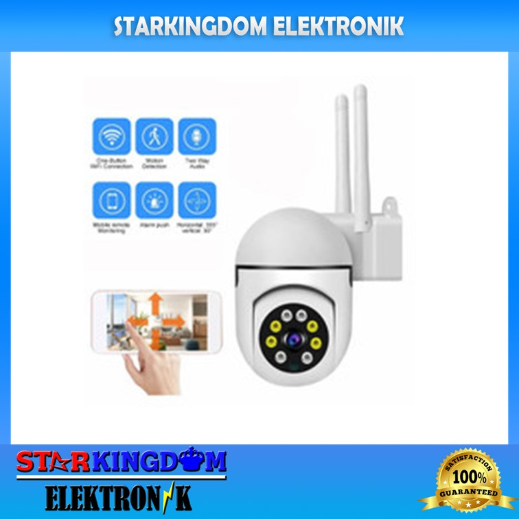 Mini Dome 2MP Pan Tilt Zone 360 Derajat View Outdoor Ipcam Smart Lampu LED Night Vision IP Camera CC