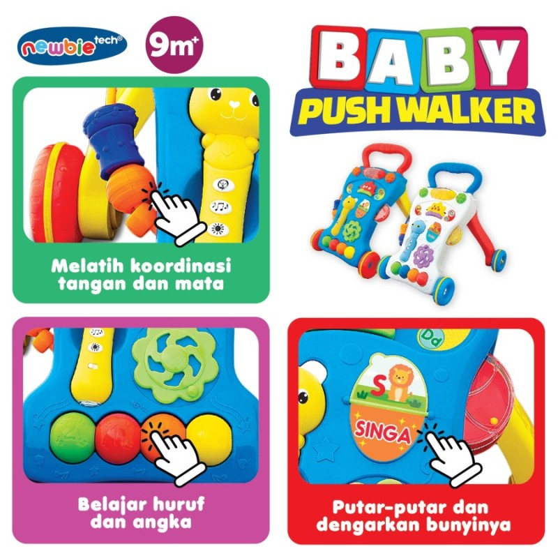 Mainan Bayi Belajar Berjalan Baby Push Walker Cotton / Alat Bantu Belajar Berjalan Bayi / Baby Walker