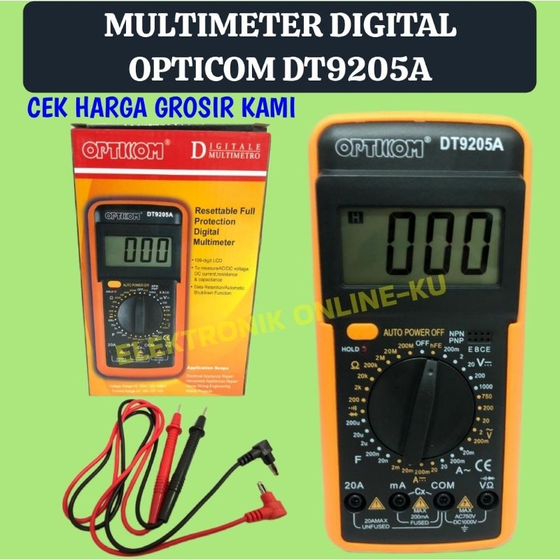 MULTIMETER DIGITAL OPTICOM DT9205A