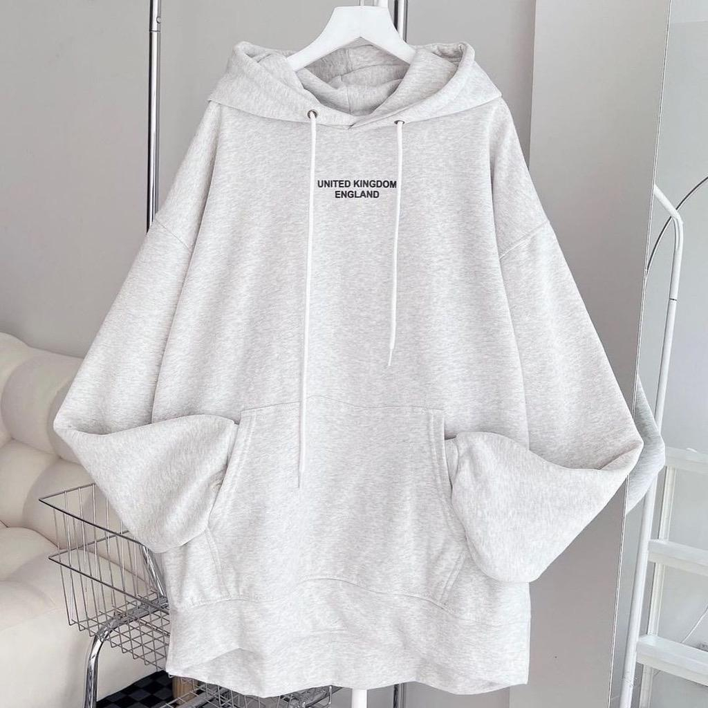 SWEATER UNITED KINGDOM HODIE SWEATER XXL LIGHT GREY TERBARU