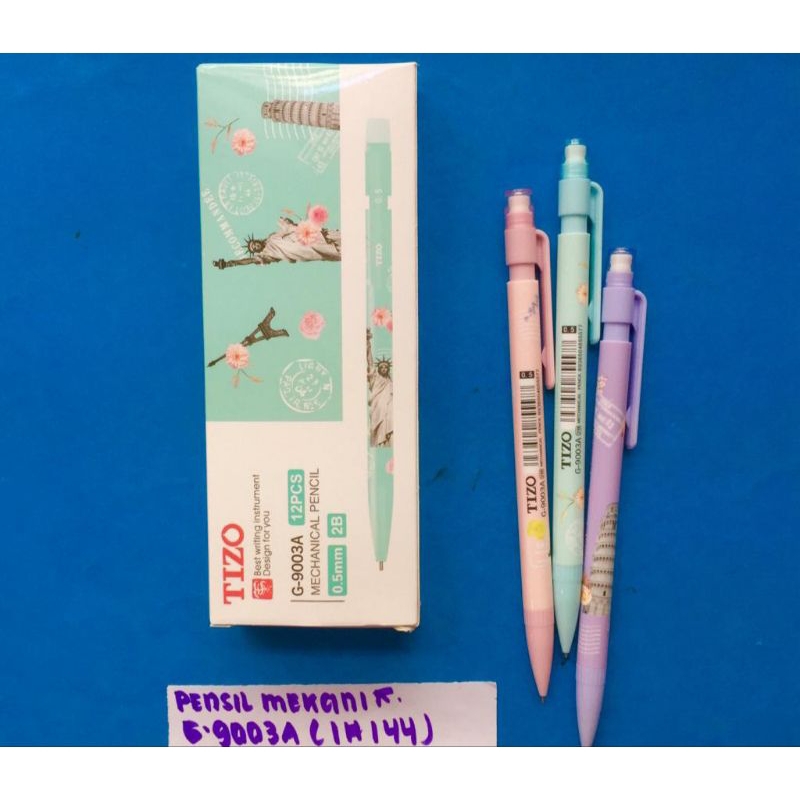 

(12PC) PENSIL MEKANIK G-9003A/G-9000 MENARA EIFEL MACARON/ ISI 0.5MM