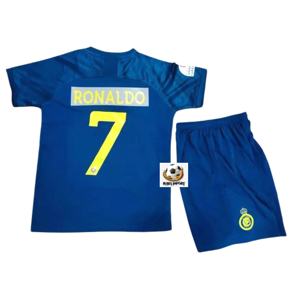 Jersey Baju Bola Anak Al Nassr Away Kids 2022 2023 Fullset Satu Set Grade Ori