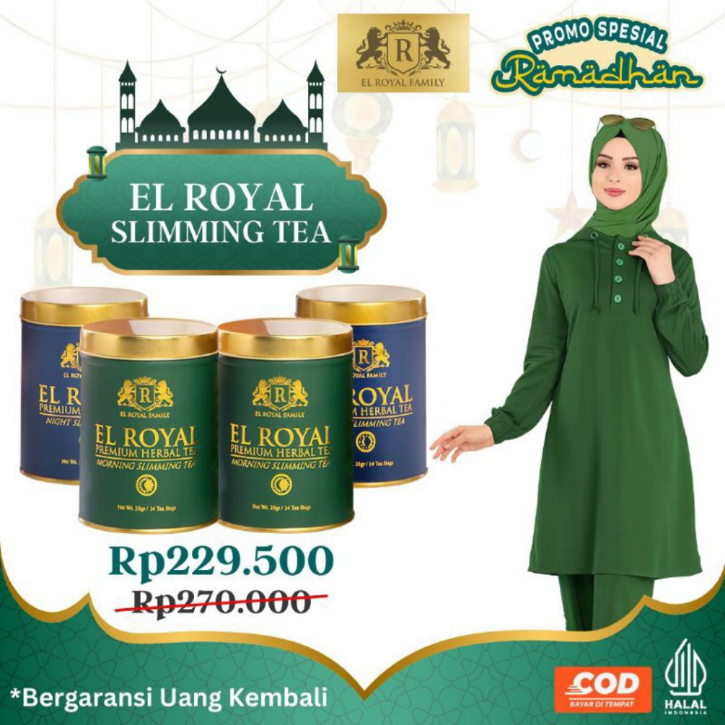 [ AGEN RESMI ] El Royal Premium Tea - Teh Pelangsing Siang &amp; Malam BPOM ORIGINAL