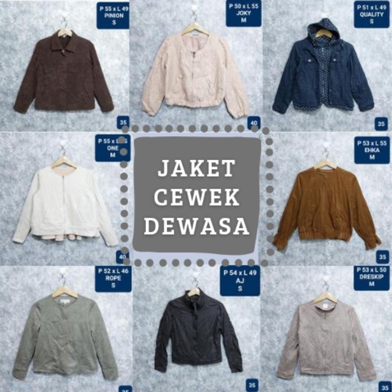 SALE JACKET CEWE WANITA  DEWASA MURAH