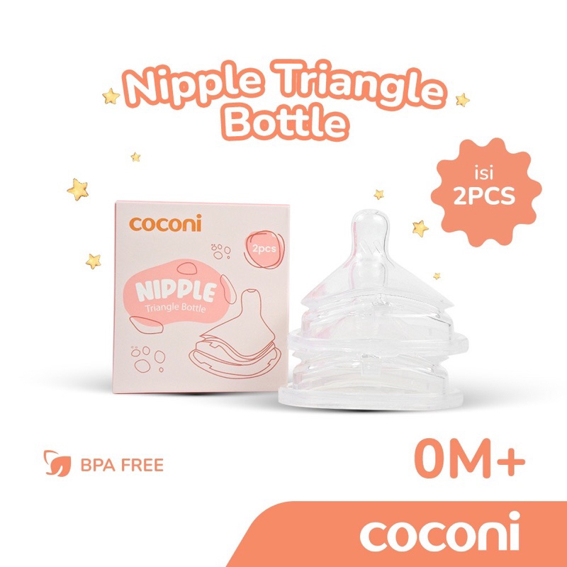 Coconi Triangle Bottle Nipple Replacement / Dot Pengganti Botol Susu Coconi Triangle PPSU