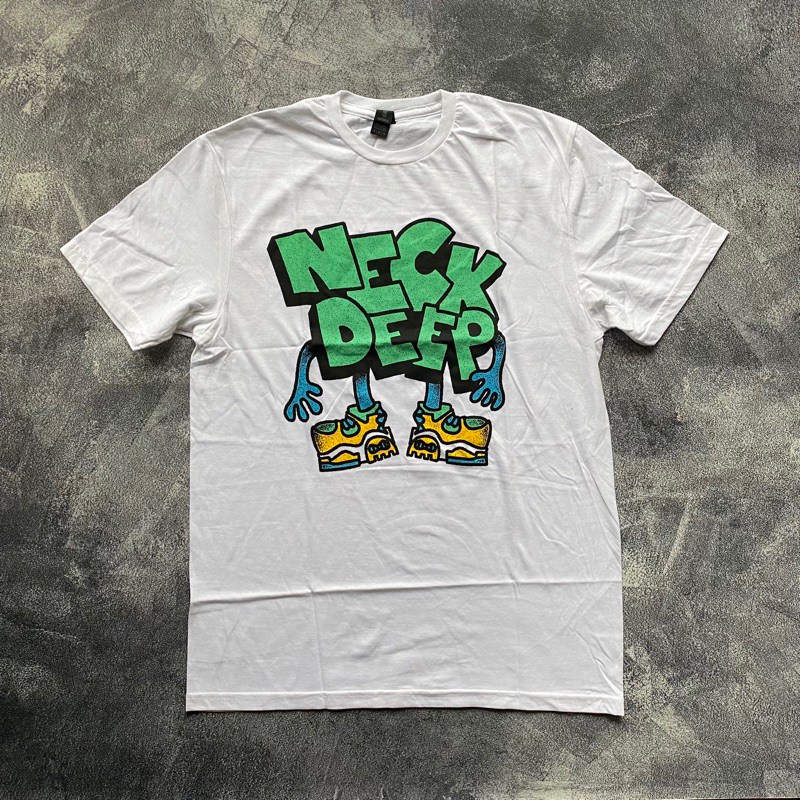 Kaos Band Official Merchandise Neck Deep Text Guy