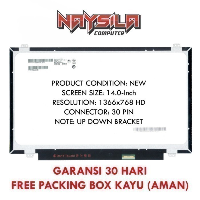 LCD NT140WHM-N31, NT140WHM-N41, N140BGE-E43, N140BGE-EA3, N140BGE-EB3, N140BGE-E33, N140BGE-E51, N14