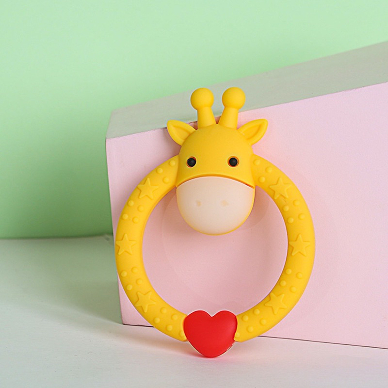 Teether bayi JERAPAH BULAT /gigitan bayi model jerapah BPA Free RK3