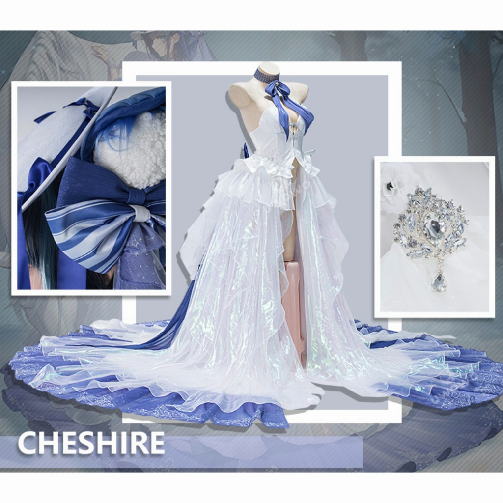 UWOWO Game Azur Lane HMS Cosplay Cheshire Cosplay L2D Attire Cat and the White Steed Cosplay Costume