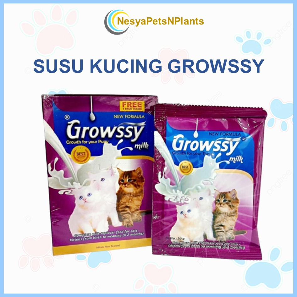 Growssy Susu Kucing Sachet 20gr Untuk Kitten Susu Kucing