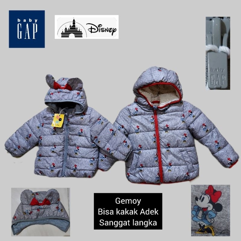 Jaket anak 2 - 5 tahun baby GAP x Disney / jaket gelembung / puffer jacket / jaket tebal / preloved 