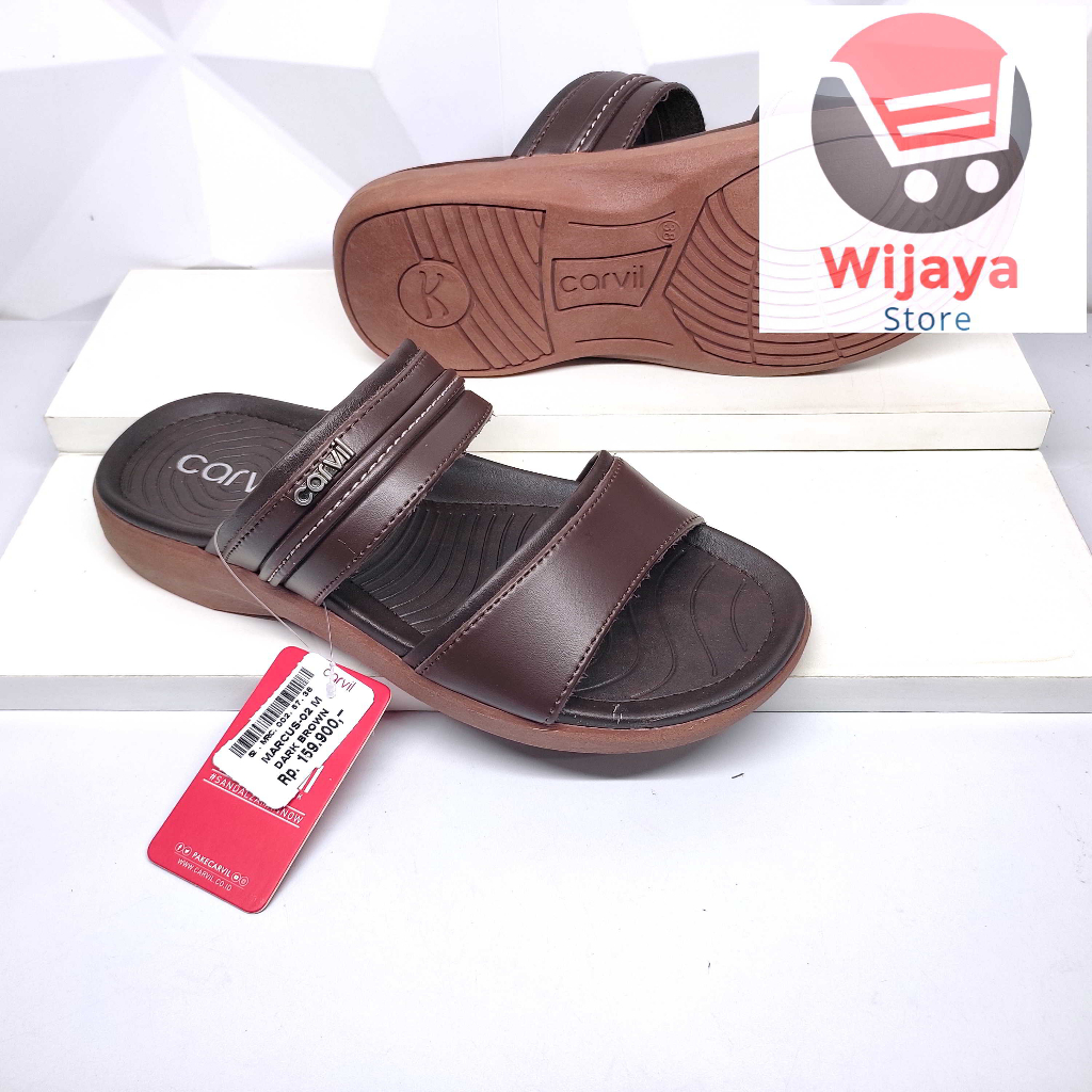 Carvil Dunhil Sandal Slop Pria Sendal Selop Kasual Pria Laki-Laki Original Carvil Desain Trendy Kulit Sintetis Berkualitas MARCUS REVINO ALAN ALFREDO