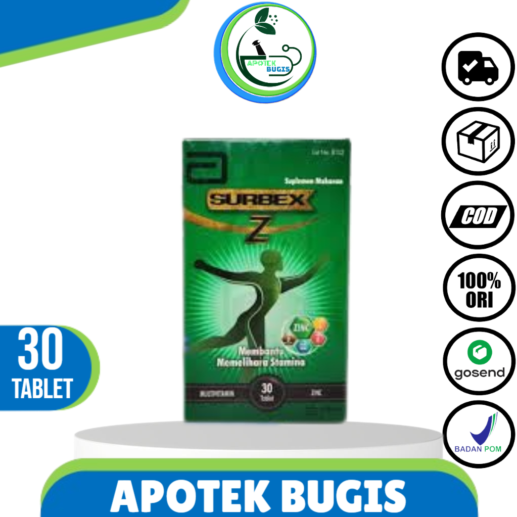 SURBEX Z 30 TABLET SUPLEMEN MEMELIHARA STAMINA DAYA TAHAN TUBUH SURBEX-Z SURBEXZ ZINC