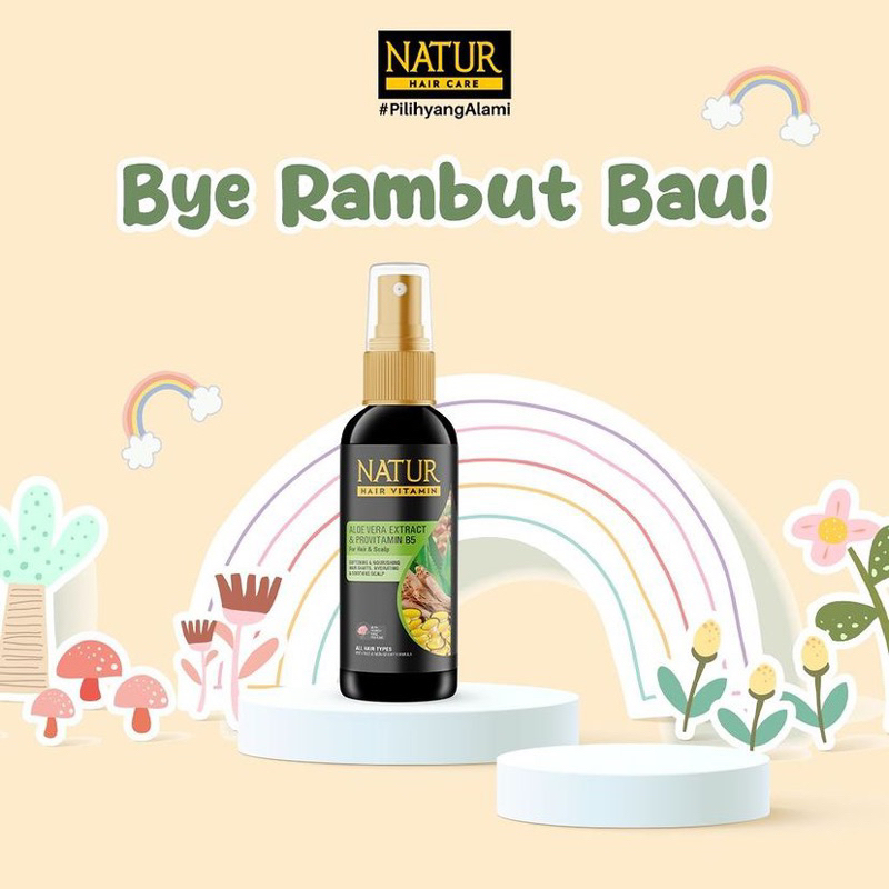 NATUR Hair Vitamin Ginseng 80 ml - Vitamin Rambut Rontok