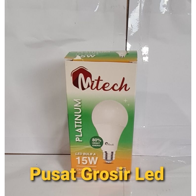 Paket Hemat 10 Pcs Lampu Led Mitech 15W 15 Watt SNI Bergaransi 1 Tahun