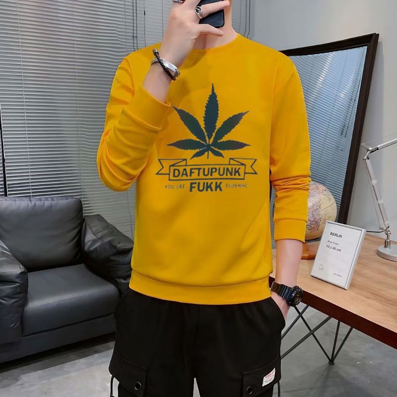 Baju lengan panjang pria DAFTUPUNK Kaos Distro Keren Trendy  Kaos Terbaru dan Gaul kekinian Model sweater