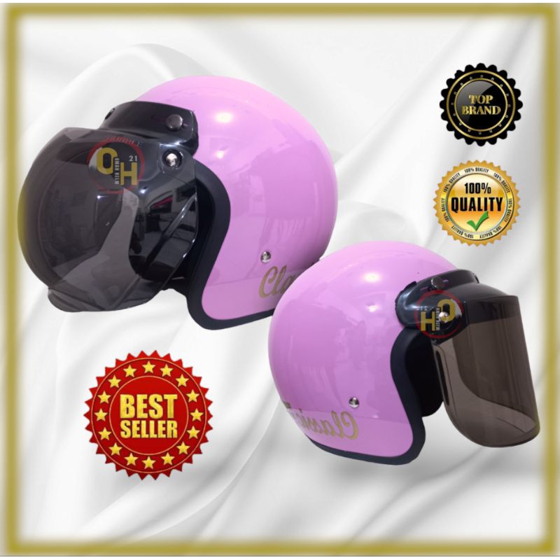 Helm Bogo SNI PINK GLOSSY DEWASA