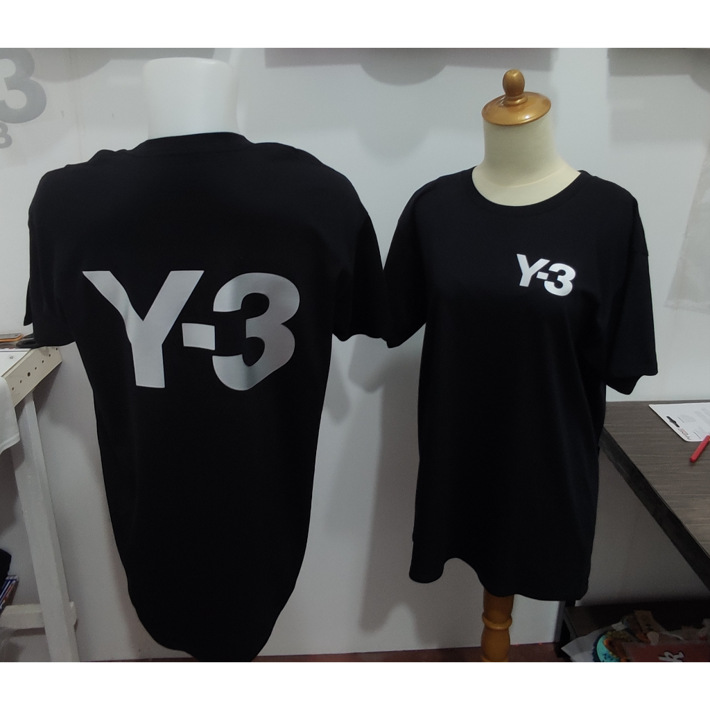 Kaos Y3 Silver Font Couple Style