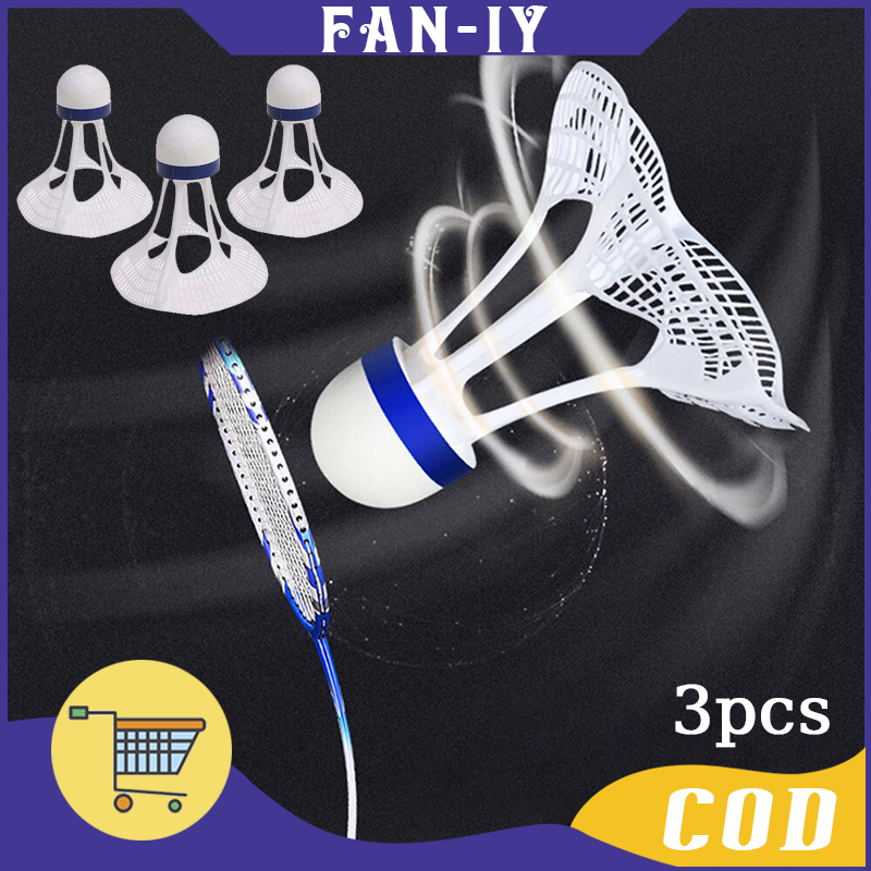 3PCS Kok Plastik Bulutangkis Shuttlecock Berkualitas Shuttlecock Sintetis  Tahan Angin