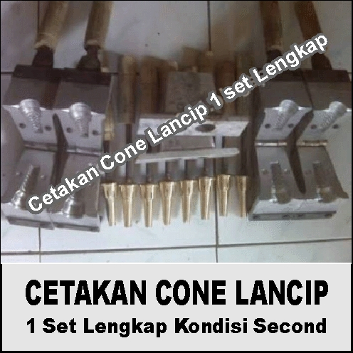 Cetakan Cone Lancip Ring 11 Diameter 3 cm 1 Set Cetakan Kerupuk Es Krim Kondisi Second 85% Bagus