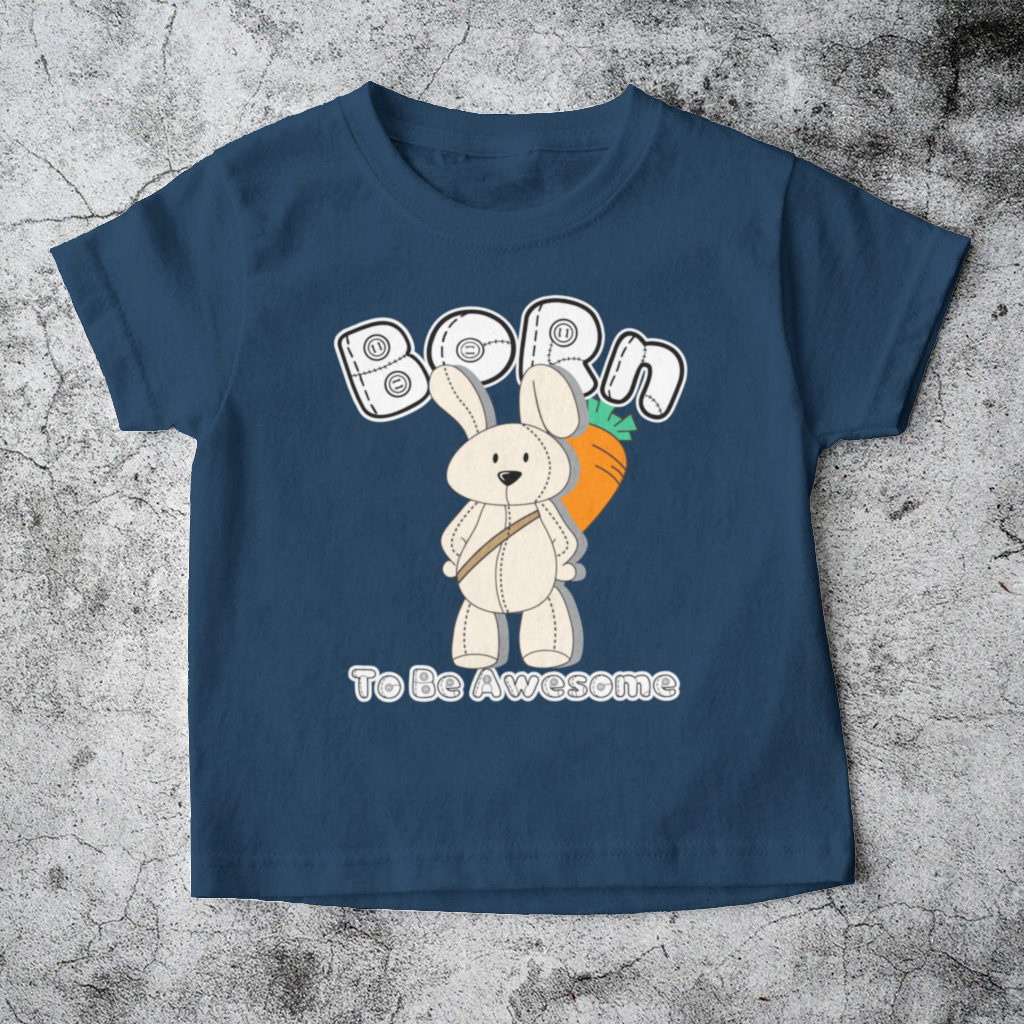 Kaos Anak Born To Be Awesome - Atasan Anak Laki Laki Dan Perempuan