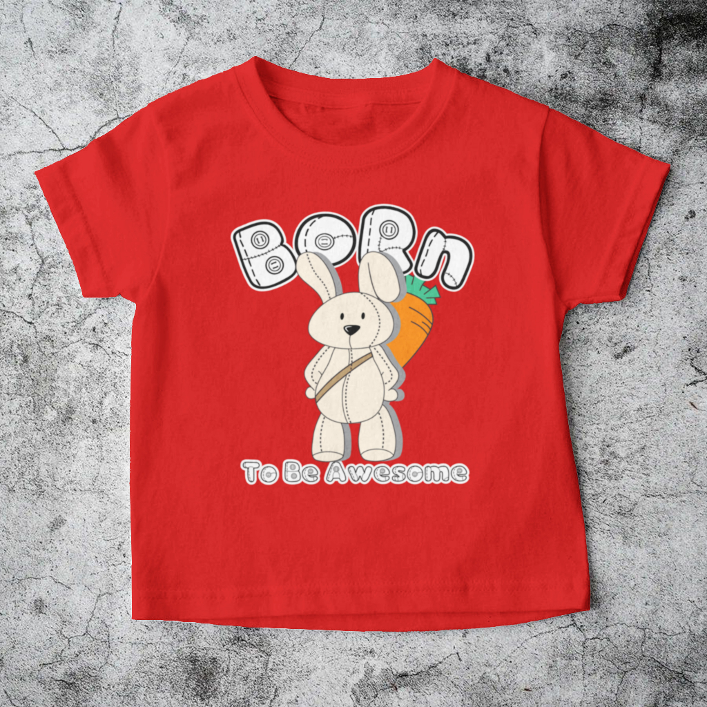 Kaos Anak Born To Be Awesome - Atasan Anak Laki Laki Dan Perempuan