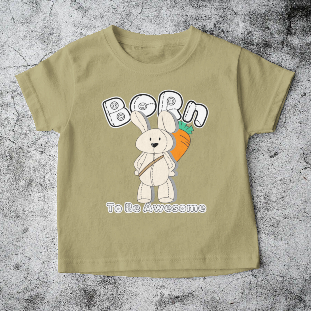 Kaos Anak Born To Be Awesome - Atasan Anak Laki Laki Dan Perempuan