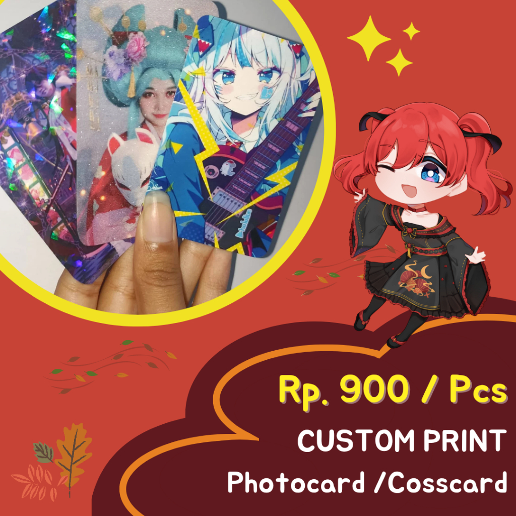 Custom Photocard / Cosscard Laminasi Hologram - Doff - Glossy