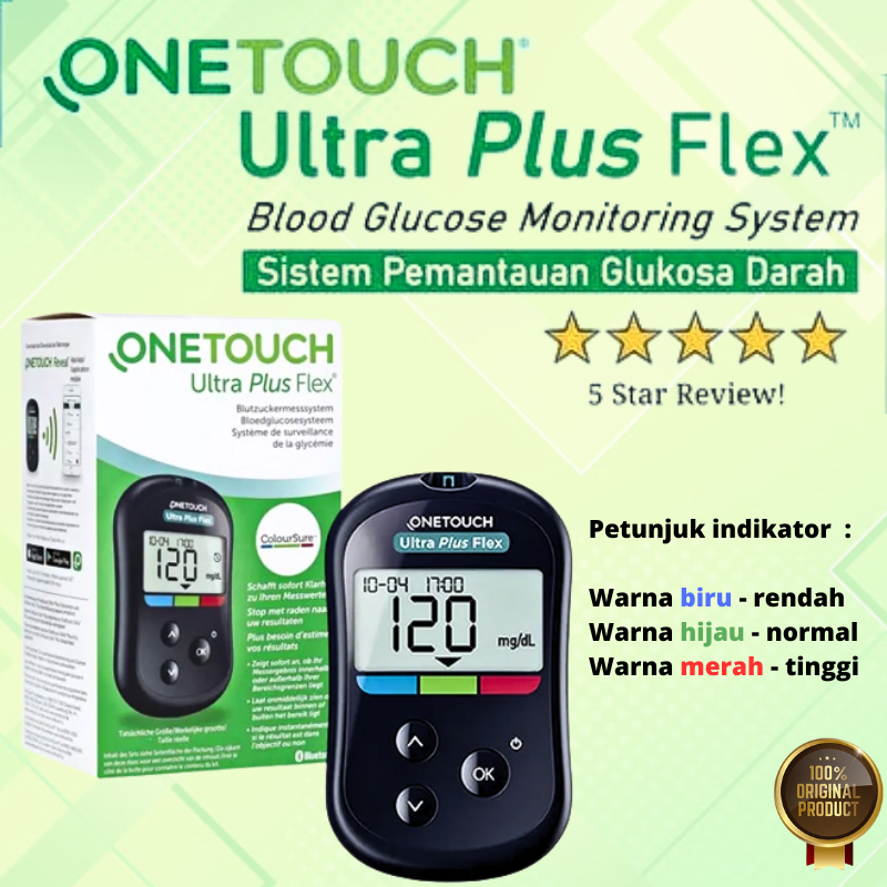 Onetouch Ultra Plus Flex SET Glukometer Alat Tes Kadar Gula Darah - AOT