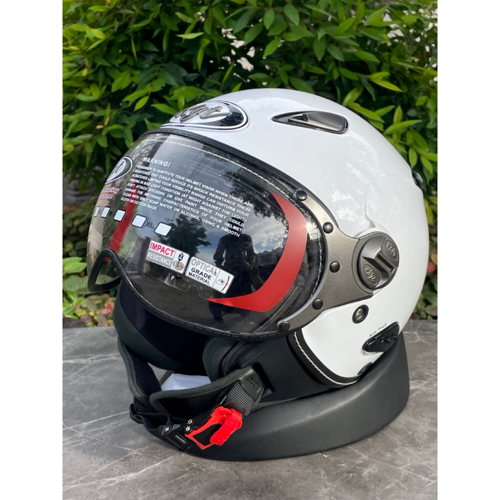 Helm Dewasa Kyt Elsico Retro Solid Half Face Pria Wanita